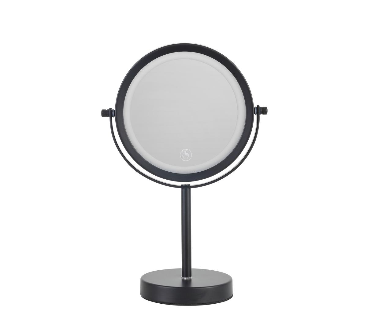ZRCADLO S OSVĚTLENÍM MIRRI 1-EXT- - černá, Moderní, kov/sklo (21/32/21cm) - Mömax