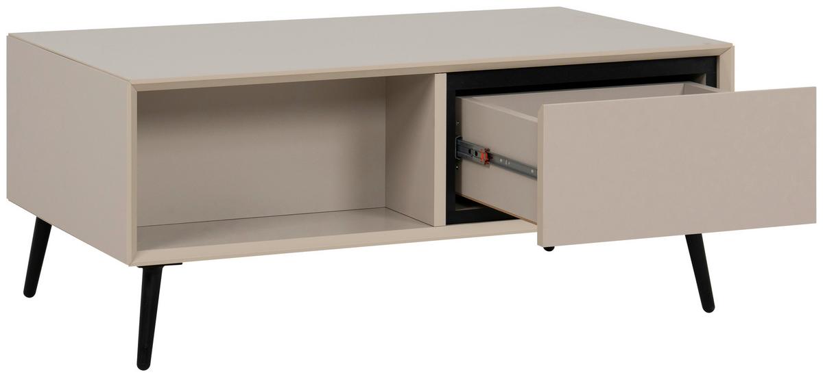 Couchtisch Arona 55a - Sandfarben/Schwarz, KONVENTIONELL, Holzwerkstoff/Kunststoff (94/40/50cm) - Livetastic