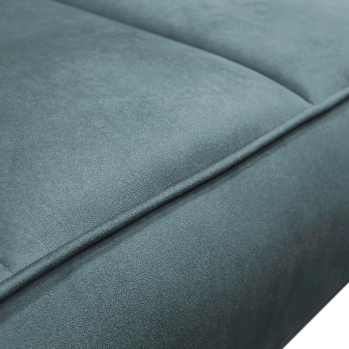 Ecksofa mit Bettkasten Letto 189x260 cm Velours Blau - Blau/Schwarz, Design, Textil (189/260cm) - MID.YOU