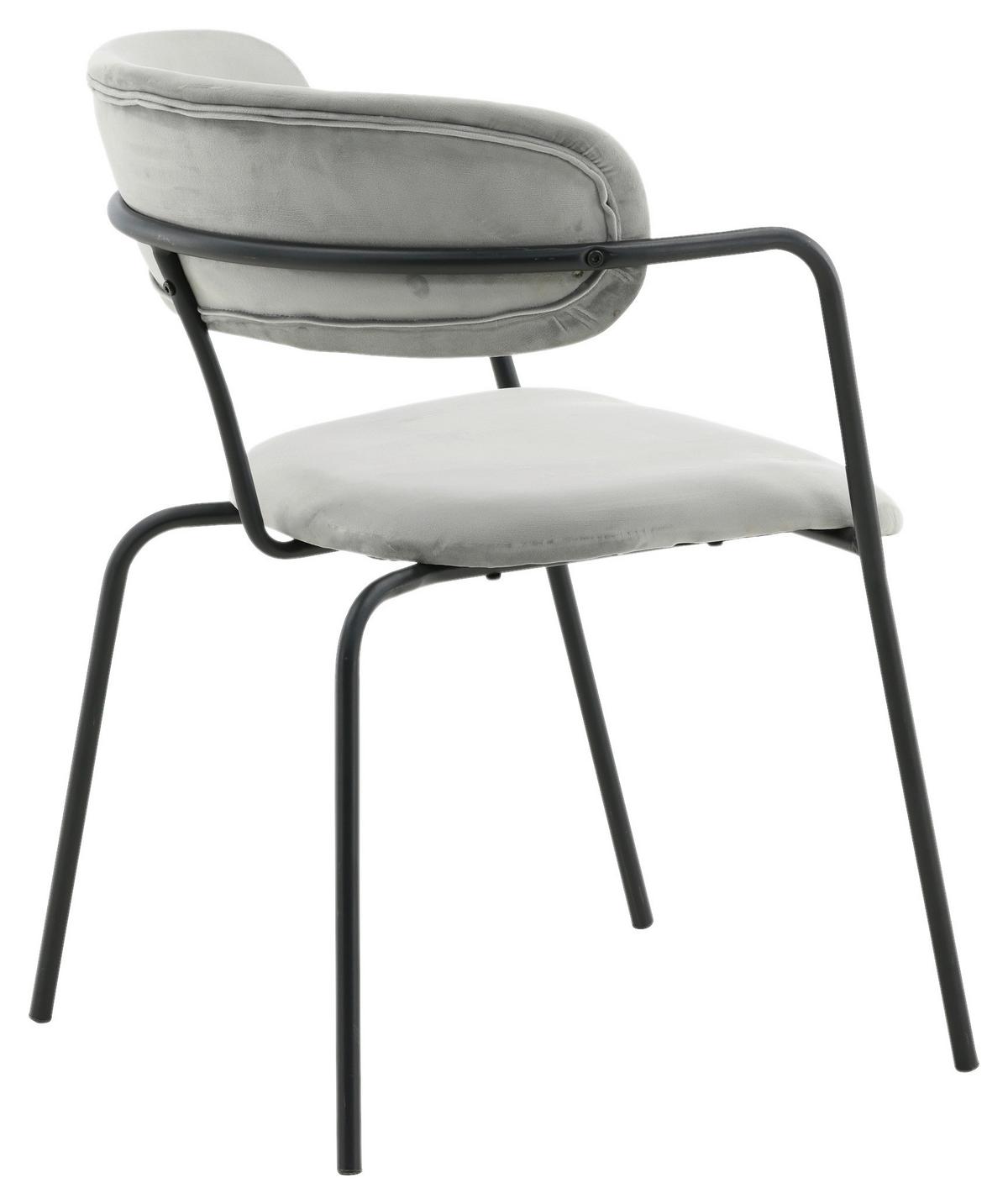 Stuhl-Set Arrow - Schwarz/Grau, Design, Textil/Metall (58/79/61cm) - Livetastic