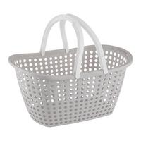 Nákupní košík ANNA - šedobéžová, Konvenční, textil (31/22/44cm) - Mömax