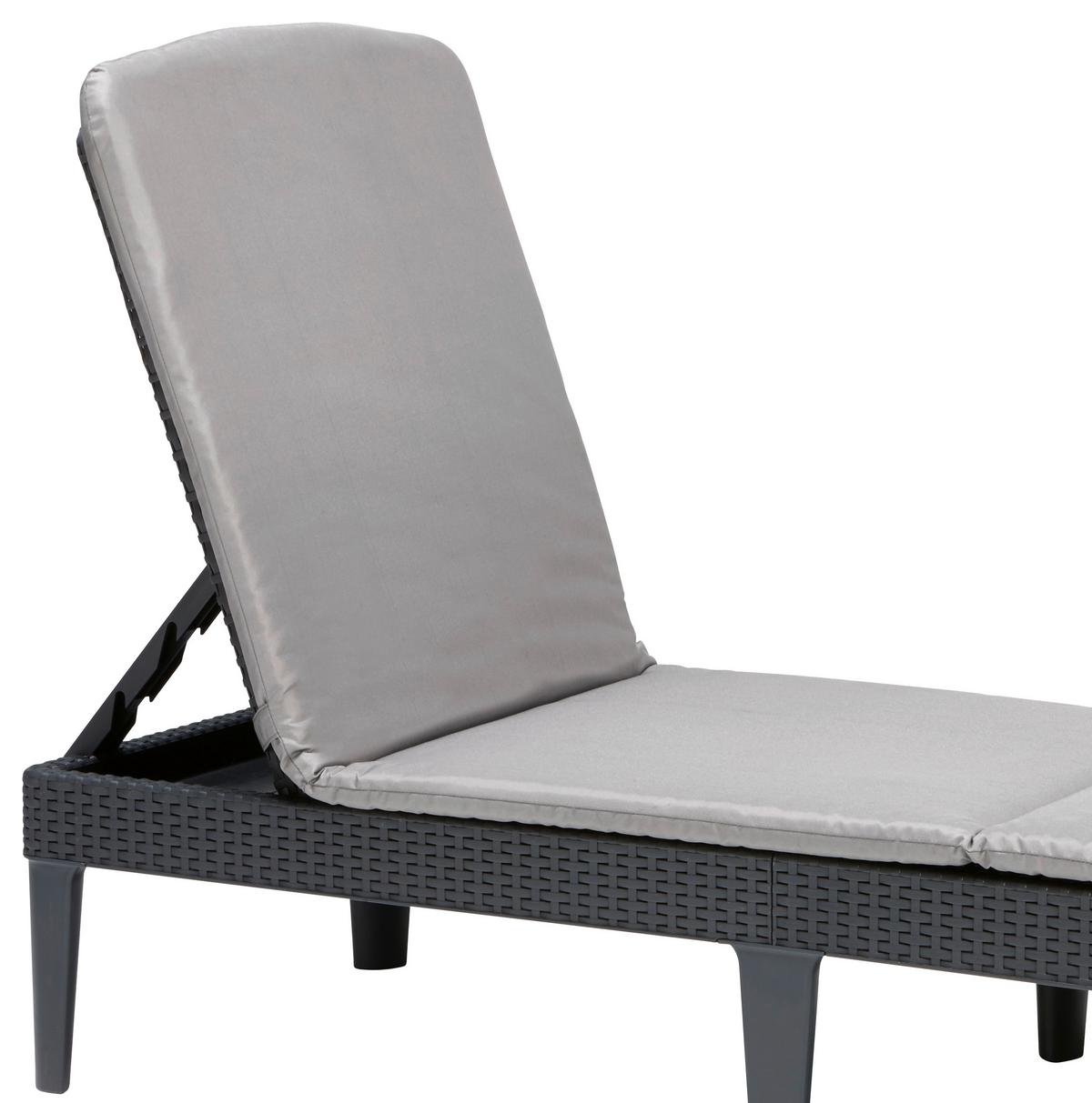 OPALOVACÍ LEHÁTKO JAIPUR - barvy grafitu, Moderní, plast (188/58.2/29cm)