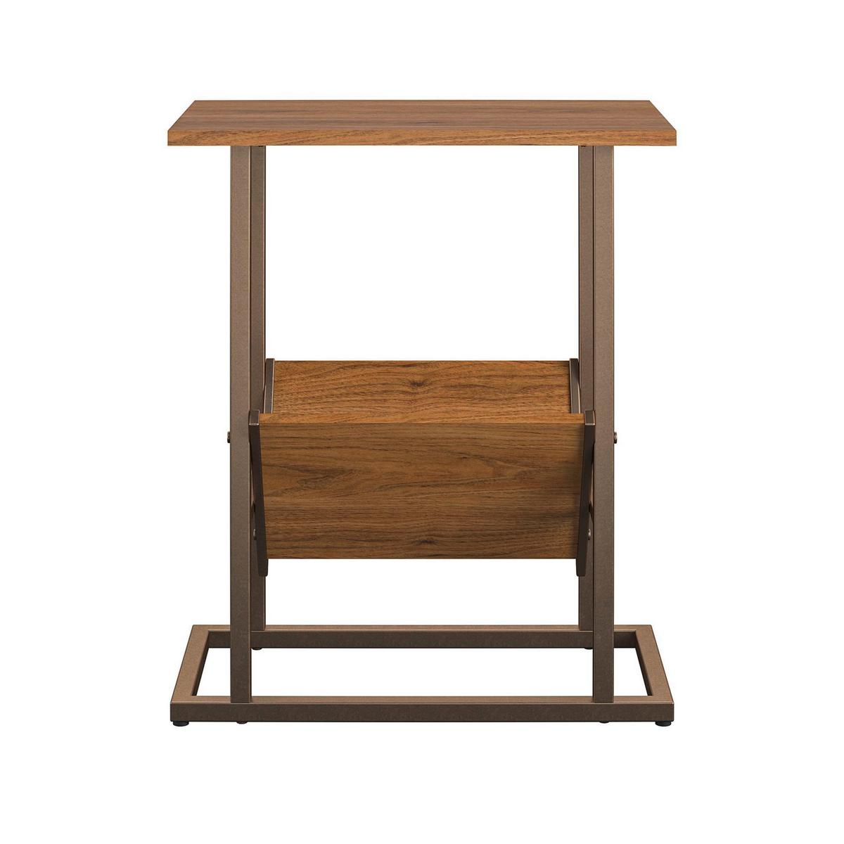 Beistelltisch Walnuss Dekor H: 59 Cm - Messingfarben/Goldfarben, Design, Papier/Holzwerkstoff (49/59/28cm) - MID.YOU