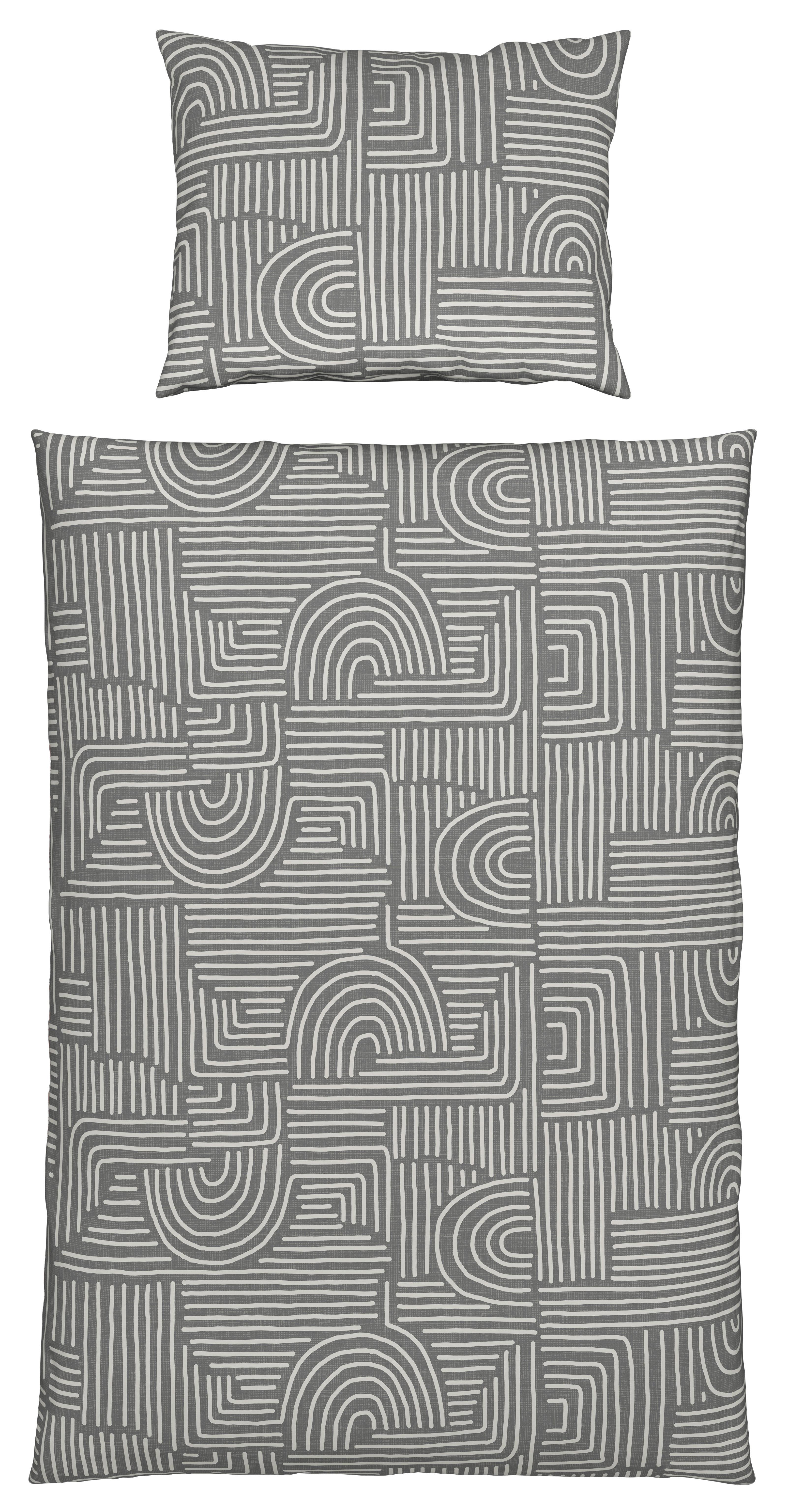 Ágyneműhuzat-garnitúra Doris - szürke, Modern, textil - Luca Bessoni
