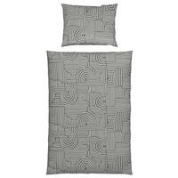 Bettwäsche 140x200 cm Doris Renforce, Grau - Grau, MODERN, Textil - Luca Bessoni