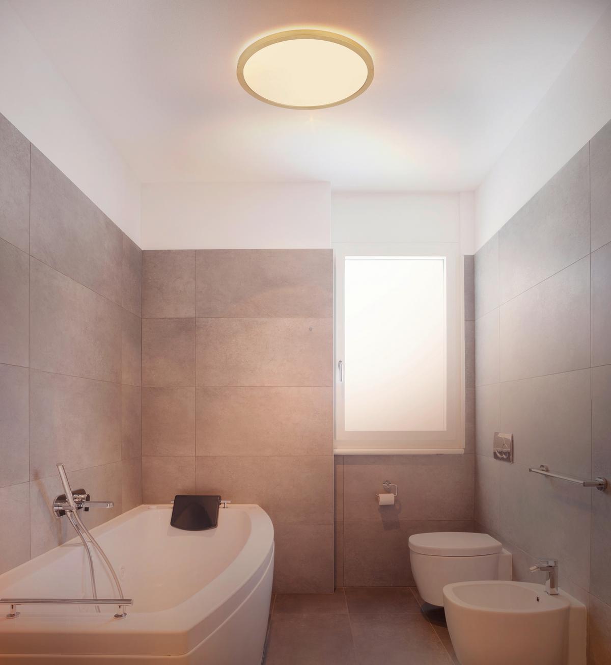 LED-Deckenleuchte 41562-18mm Sapana - Messingfarben/Opal, KONVENTIONELL, Kunststoff (29.4/2.5cm) - Globo