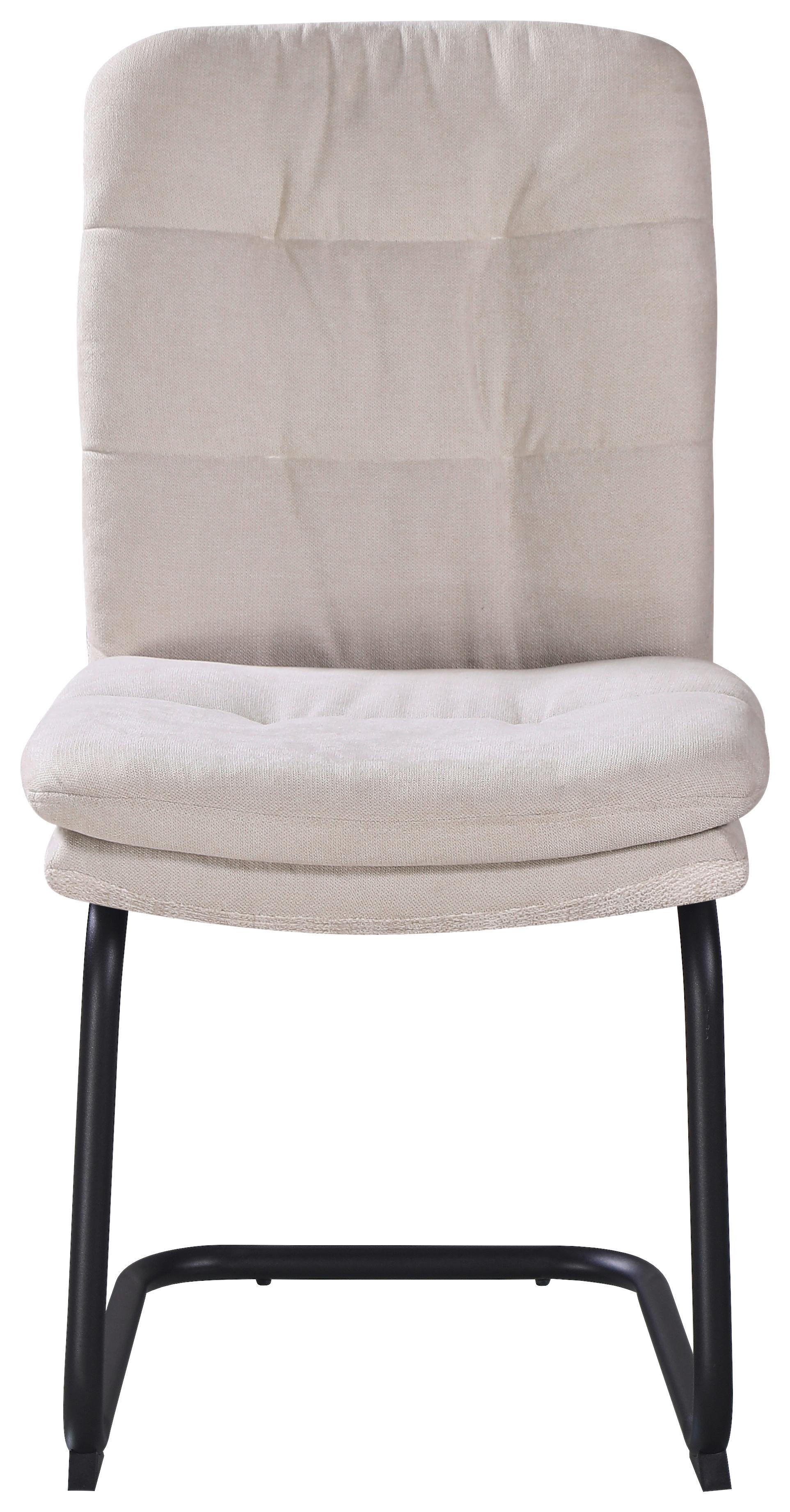 ŽIDLE NOVA - černá/béžová, Moderní, kov/textil (48/91/66cm) - Premium Living