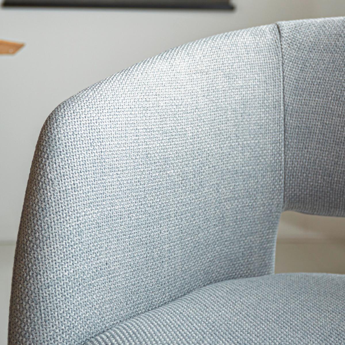 Armlehnstuhl Boden Hellgrau B: 59 Cm - Hellgrau/Schwarz, MODERN, Textil/Metall (59/78/55cm) - MID.YOU