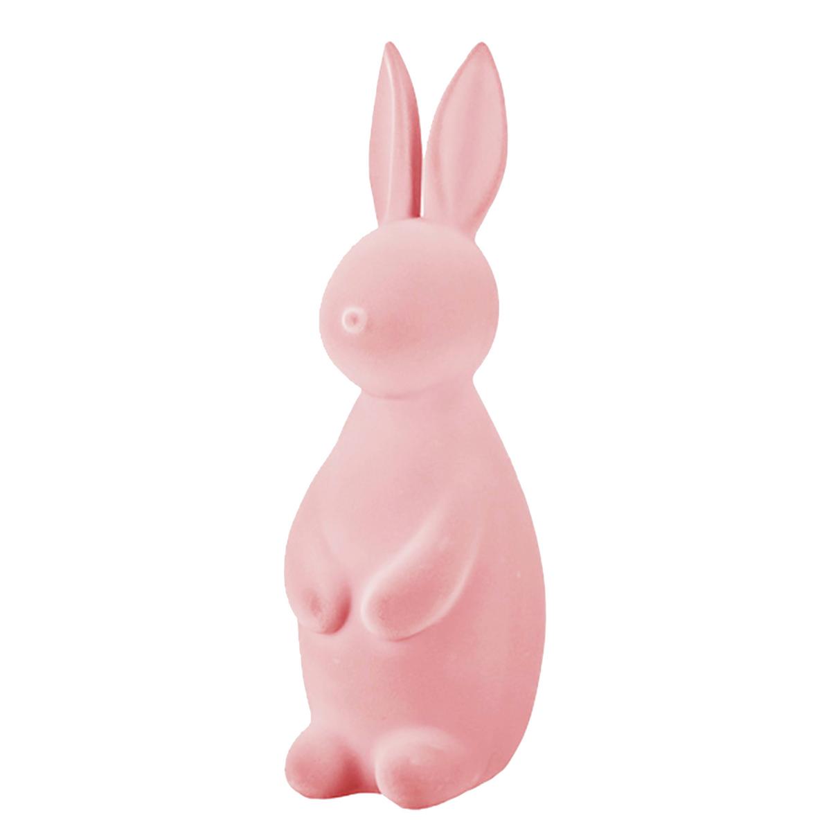 Dekoračný zajac MUGGI - ružová, plast (11,5/37,5/14cm) - Mömax