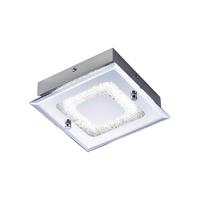 LED-Wandleuchte Lisa 1-Flammig - Chromfarben, KONVENTIONELL, Glas/Metall (18/18/5,8cm)