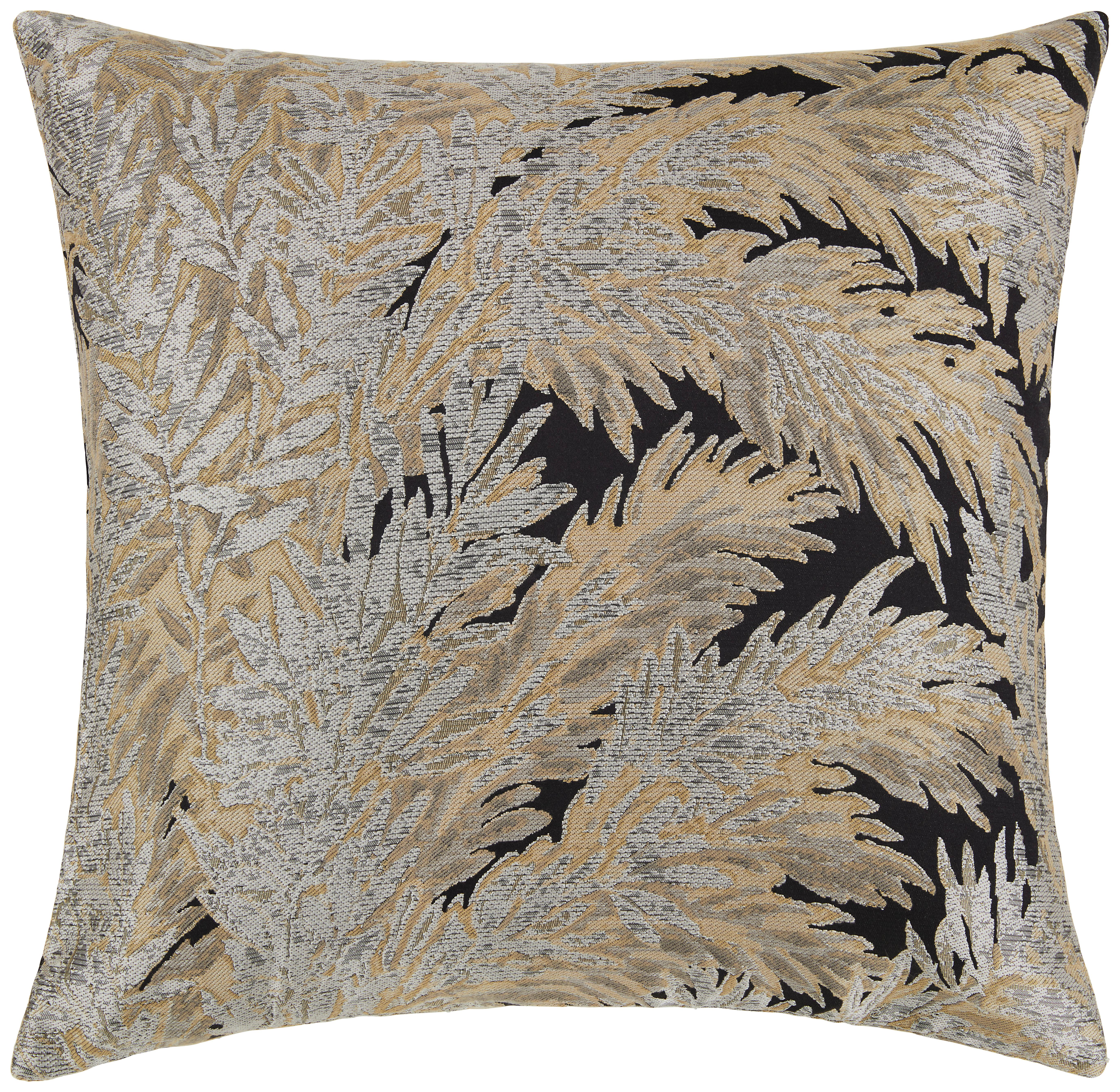 POŤAH NA VANKÚŠ Ornament, 48/48cm, antracitová - zlatá/antracitová, Basics, textil (50/50cm) - Premium Living