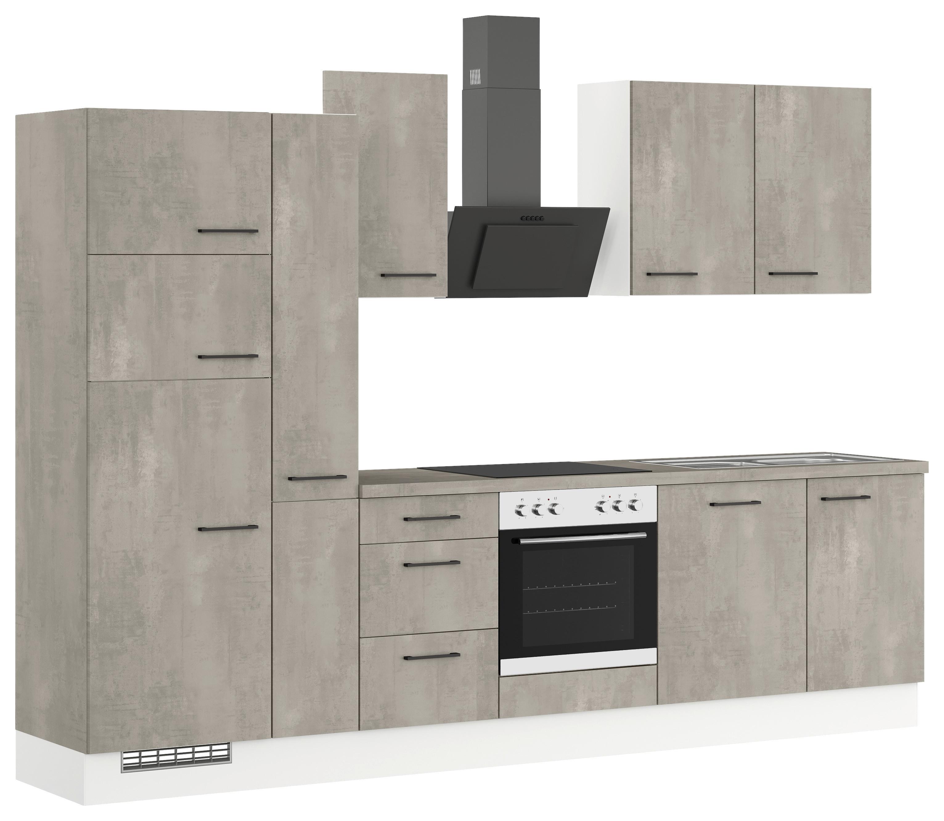 KÜCHENLEERBLOCK IP1200 - Weiß/Grau, Design, Holzwerkstoff (310cm) - Impuls