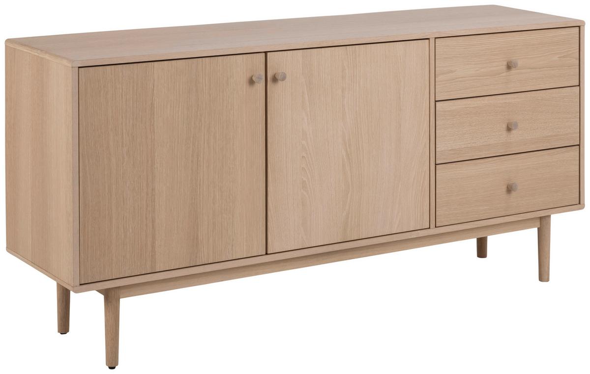 Sideboard 160 Cm Aston, Echtholzfurnier Eiche - Eichefarben, MODERN, Holz (160/75/40cm) - MID.YOU