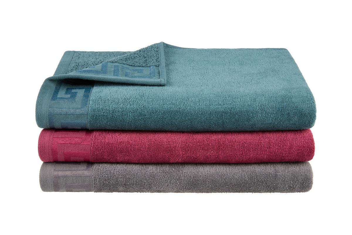 Strandtuch Paloma - Anthrazit, ROMANTIK / LANDHAUS, Textil (75/150cm) - James Wood