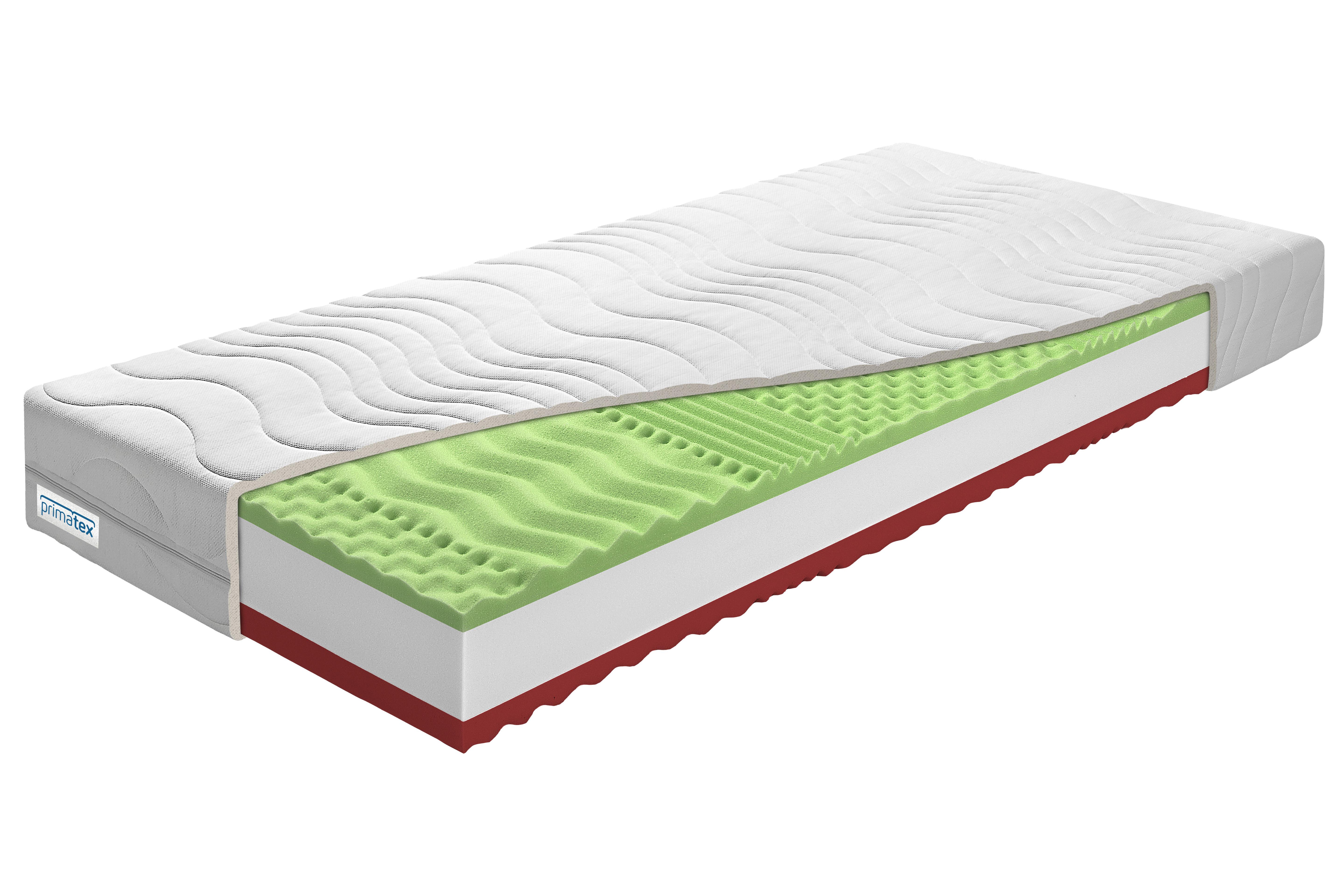 Wendematraze Primatex Zero 14 90x200 cm H4 H: 14cm - Weiß, LIFESTYLE, Textil (90/200cm) - Primatex