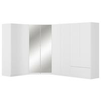 Eckkleiderschrank Costa Weiß B: 208 cm - Weiß, MODERN, Holzwerkstoff (208/197/298cm) - Rauch Möbel