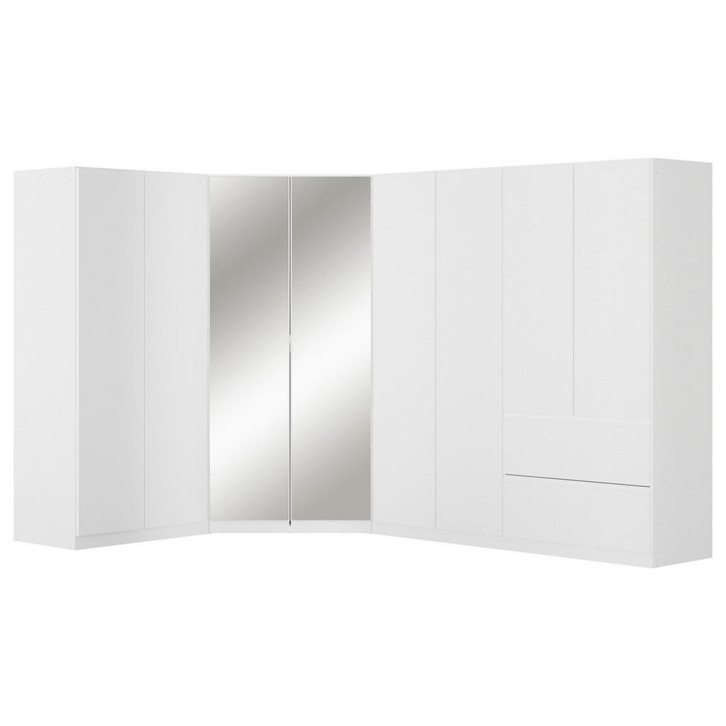 Eckschrank Mit Spiegel 208cm Costa Weiß