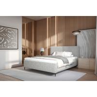 Polsterbett mit Lattenrost 180x200 Hatton Grau - Schwarz/Grau, MODERN, Holz/Holzwerkstoff (180/200cm) - MID.YOU