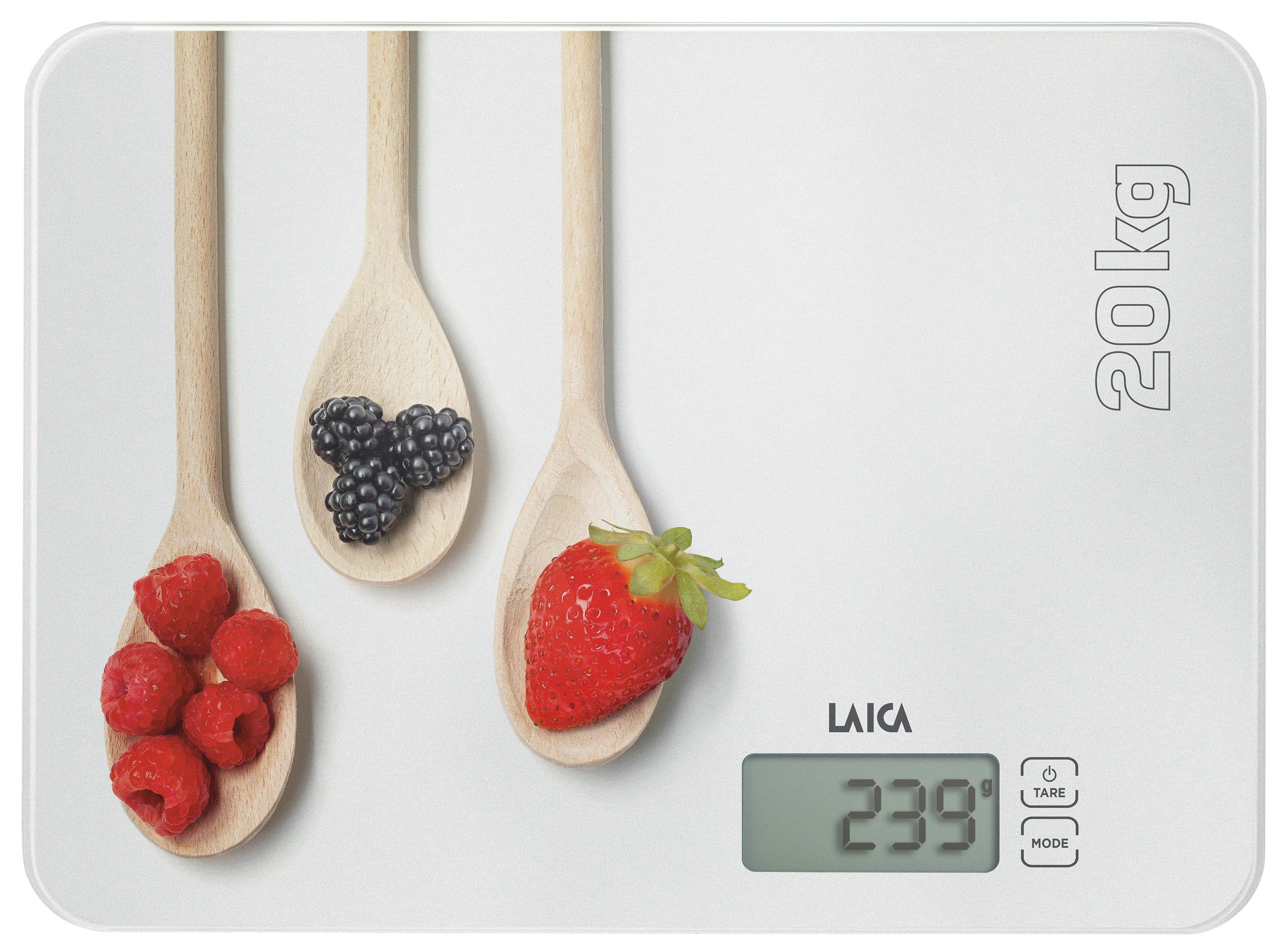 Digitale Küchenwaage Ks5020 W Max. 20 Kg, L/b: Ca. 30/22 Cm - Weiß, Basics, Glas (30/22/21cm)