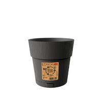 Műanyag Kaspó Ethica - sötétszürke, Basics, műanyag (15cm)