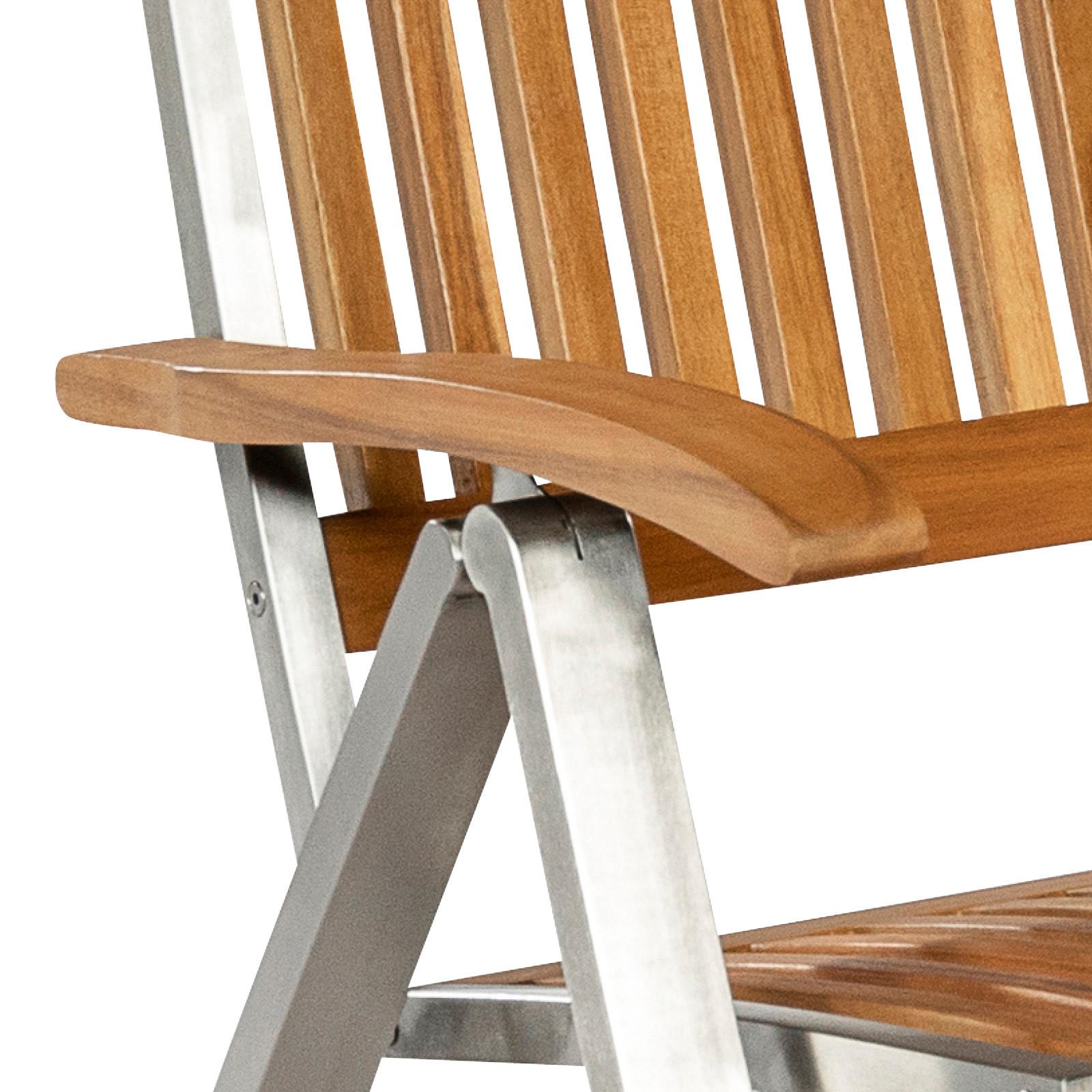 Gartensessel Klappbar Keros Echtholz Akazie verstellbar
