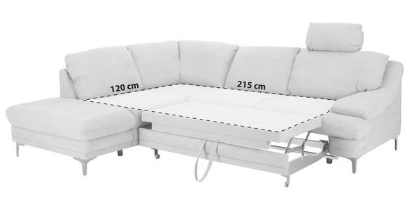 Ecksofa mit Bettfunktion und Bettkasten Mimi Grau - Schwarz/Grau, MODERN, Textil (220/260cm) - Luca Bessoni