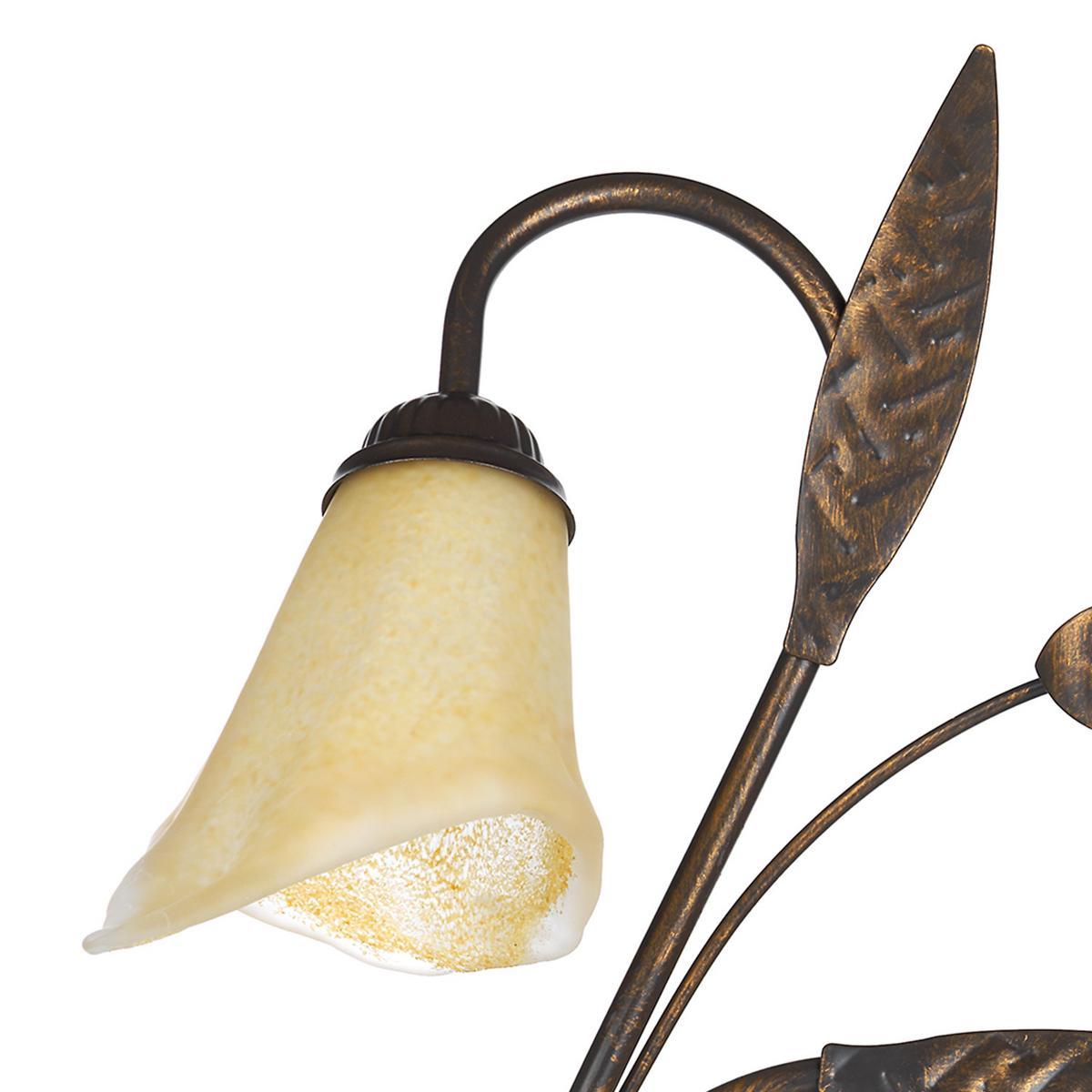 Wandleuchte 4230/Ap2 - Bronzefarben, KONVENTIONELL, Glas/Metall (35/47/25cm)