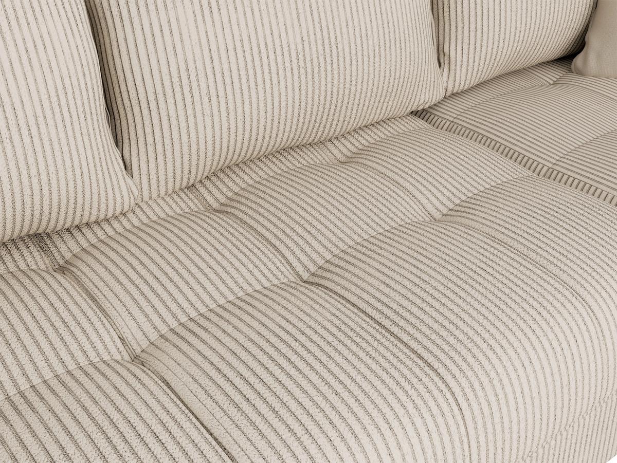 Ecksofa Welle Creme S: 177x276 Cm - Creme/Schwarz, Design, Textil (177/276cm) - MID.YOU