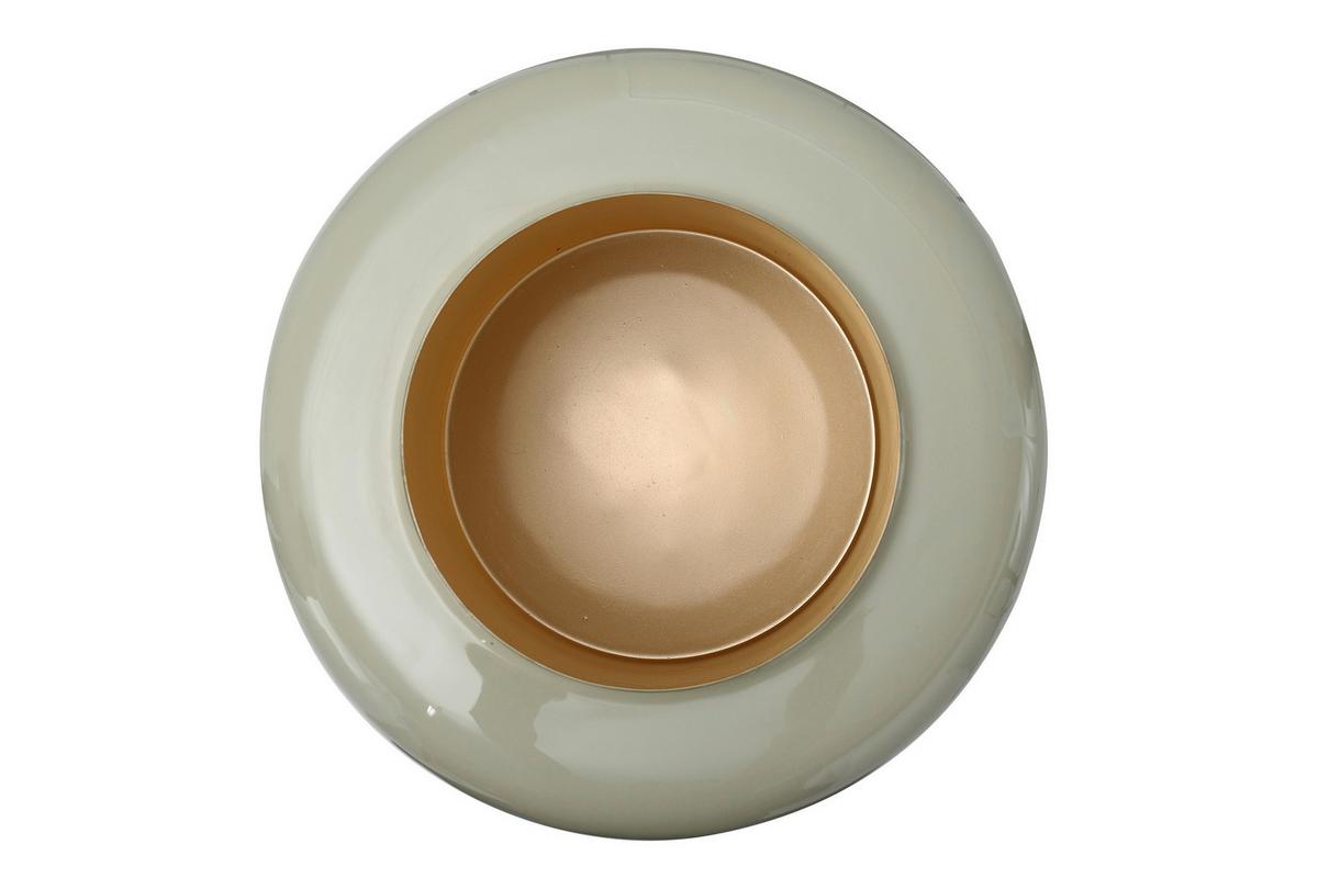 VÁZA ART DECO 125 - zlatá/mätovozelená, Trend, kov (34/36,5cm) - Kayoom