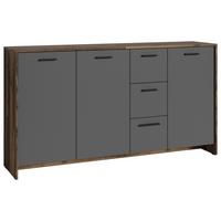 Sideboard Ben B: 153cm Anthrazit - Anthrazit/Eiche Artisan, MODERN, Holzwerkstoff (153/83/35cm) - MID.YOU