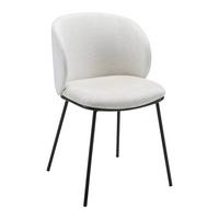 Židle MALEA - černá/béžová, Moderní, kov/dřevo (49/76/55cm) - Bessagi Home