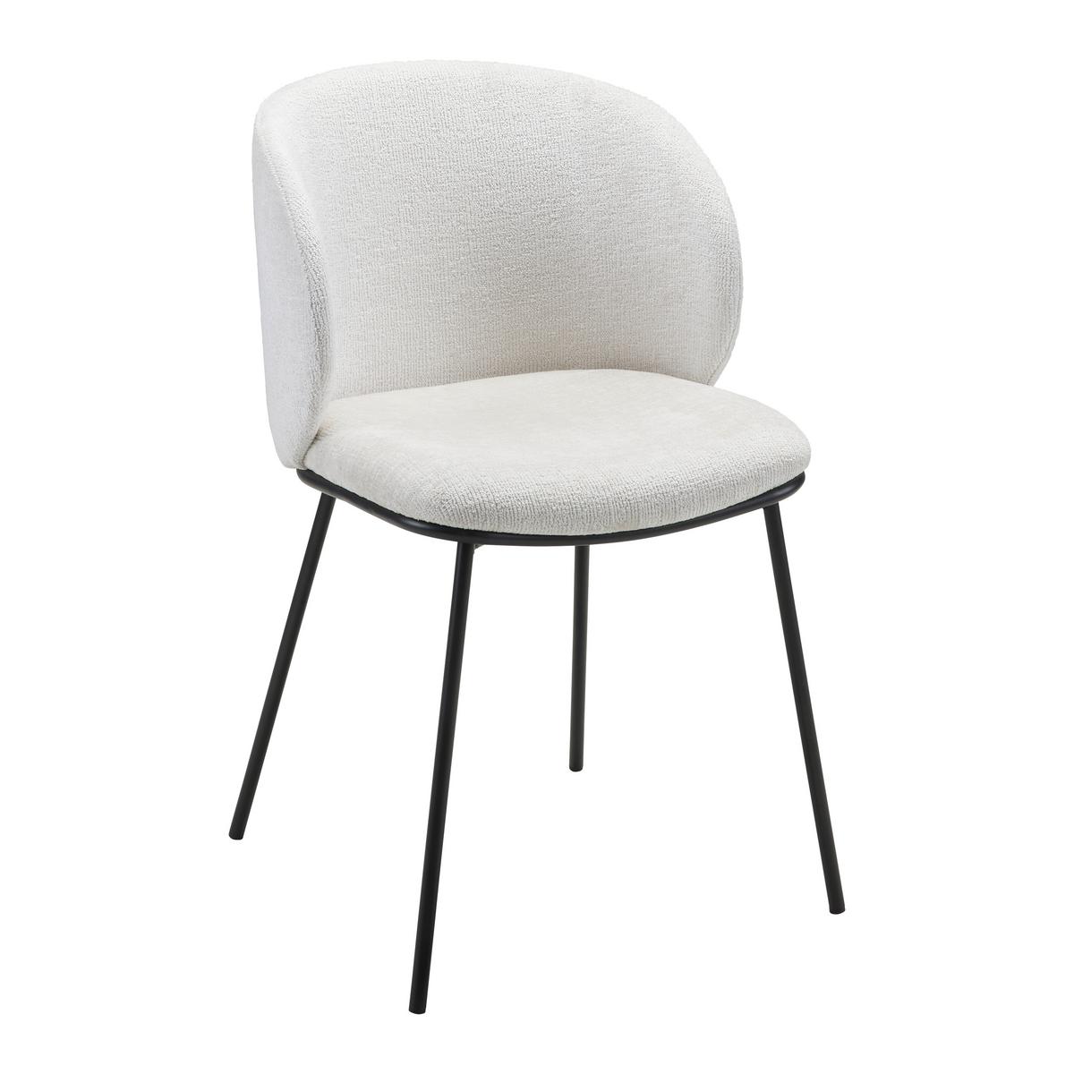 Židle MALEA - černá/béžová, Moderní, kov/dřevo (49/76/55cm) - Bessagi Home