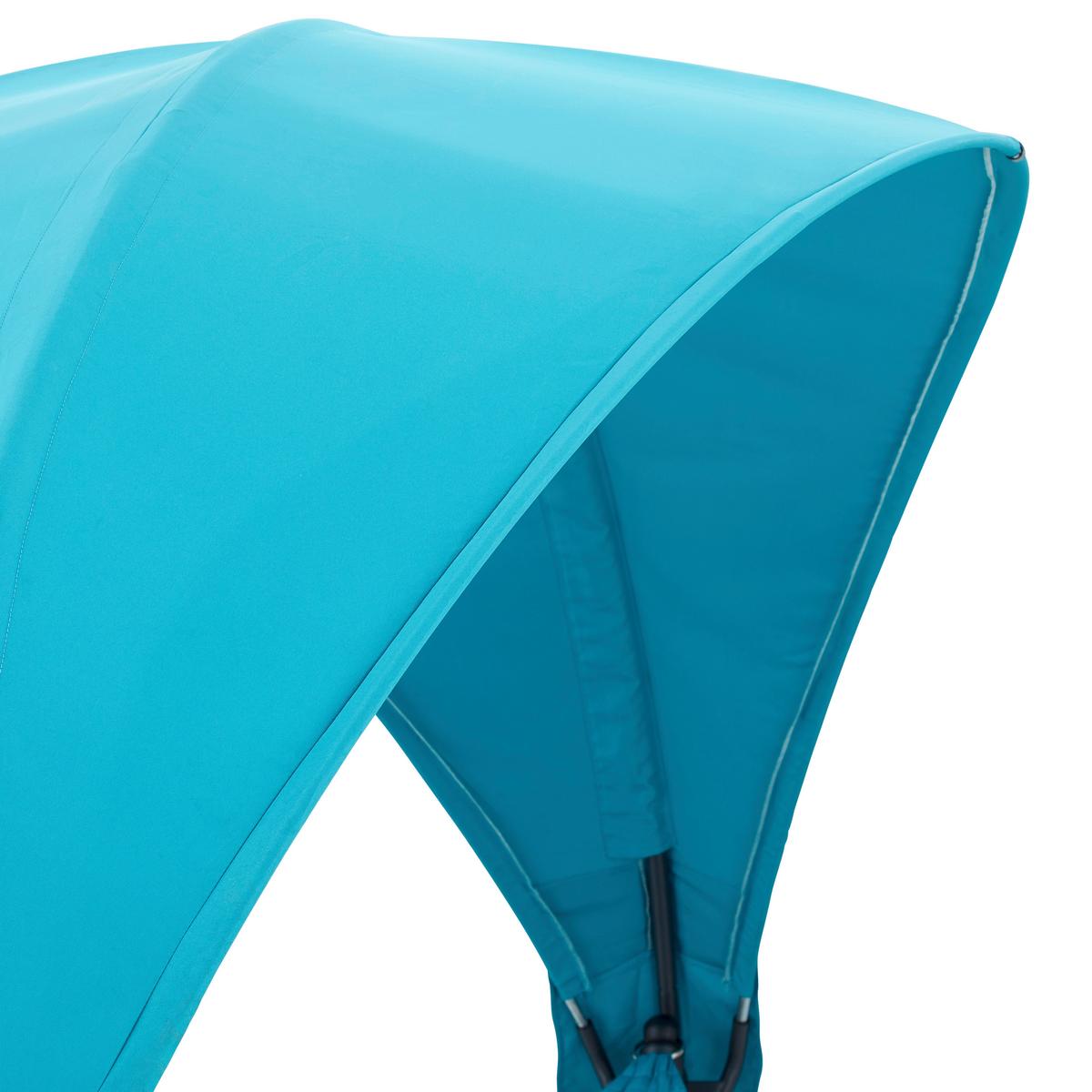 Relaxačné lehátko ILVA BLU - modrá/tmavosivá, Modern, kov/textil (278/113/181cm) - Bessagi Garden