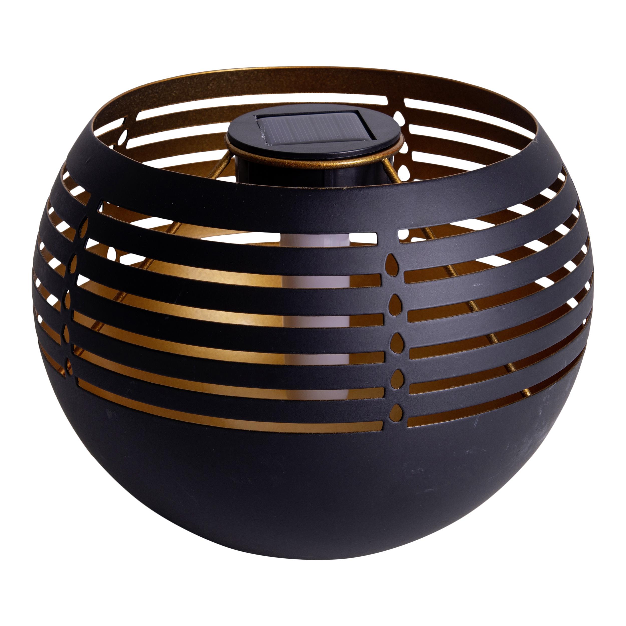 Solarleuchte in Schwarz und Gold