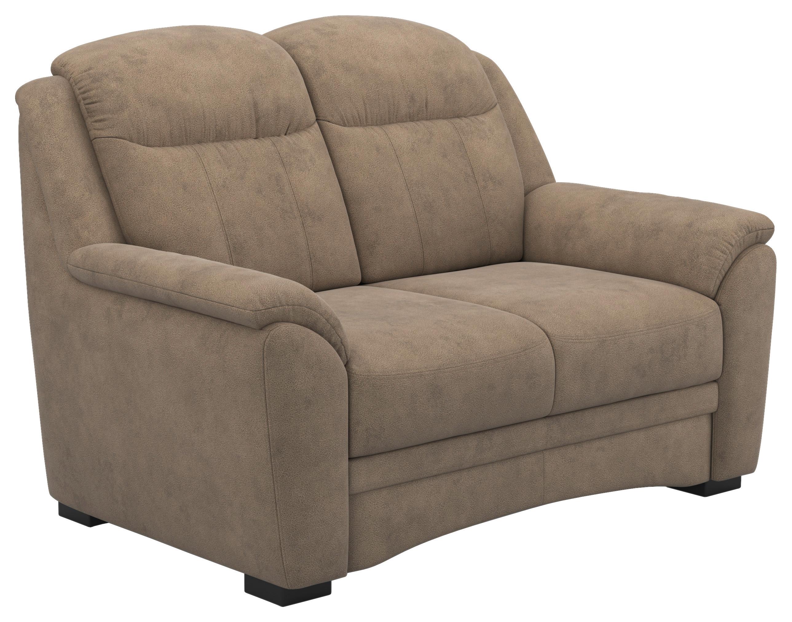 Dvoumístná pohovka BRUNO 2, tmavě béžová - černá/béžová, Konvenční, textil/plast (142/99/99cm)