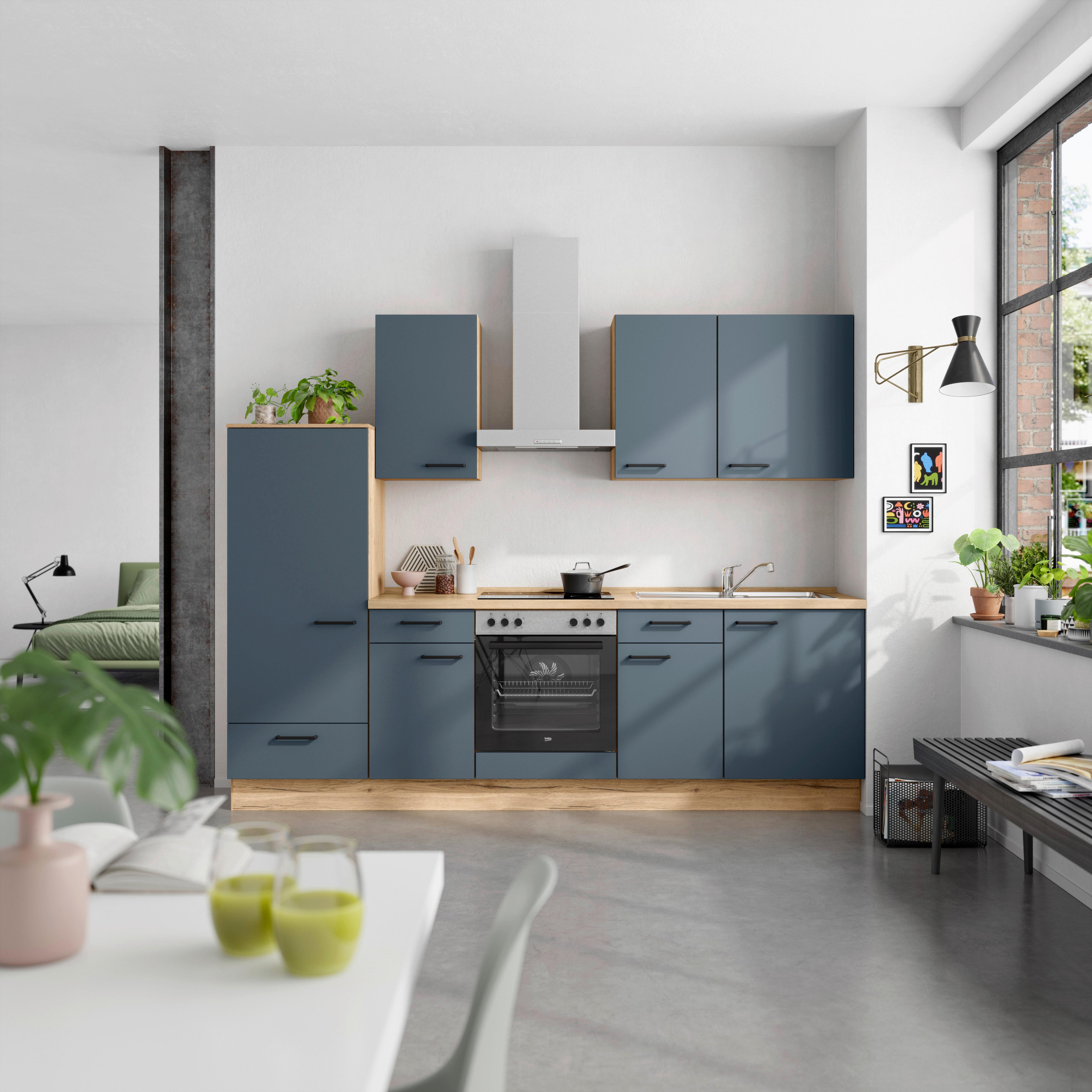 Küchenleerblock Easytouch Low-Line, L6 Links - Eichefarben, MODERN, Holzwerkstoff (270cm) - Nobilia