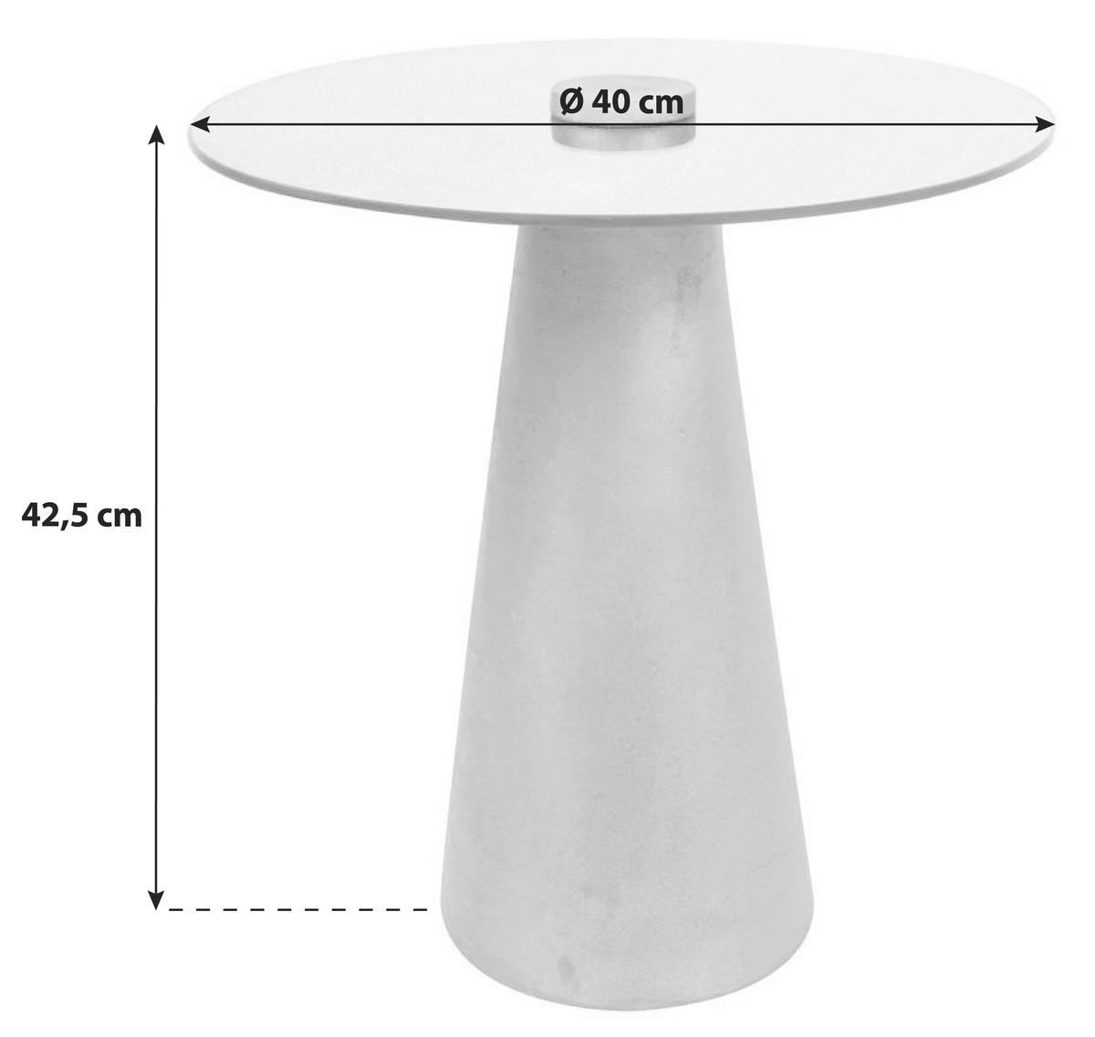 Príručný stolík farba mosadz - mosadzná, Basics, kov/sklo (40/42,5cm)