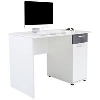 PSACÍ STŮL STAR - bílá/barvy stříbra, Konvenční, kompozitní dřevo/plast (109/60/77cm)