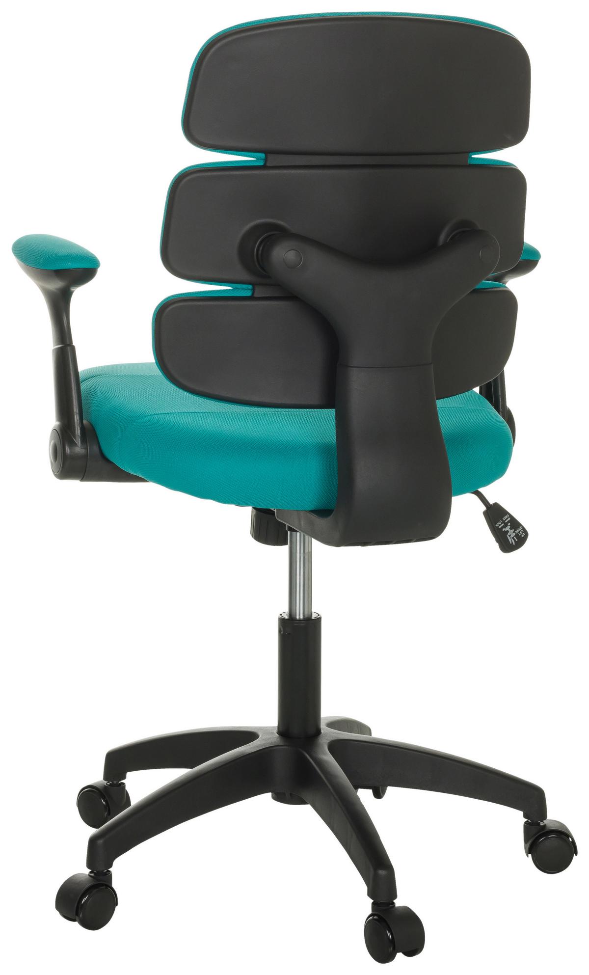 Jugenddrehstuhl Kid Ergolino B - Blau/Schwarz, Basics, Kunststoff/Textil (62/86-97/62cm) - MID.YOU
