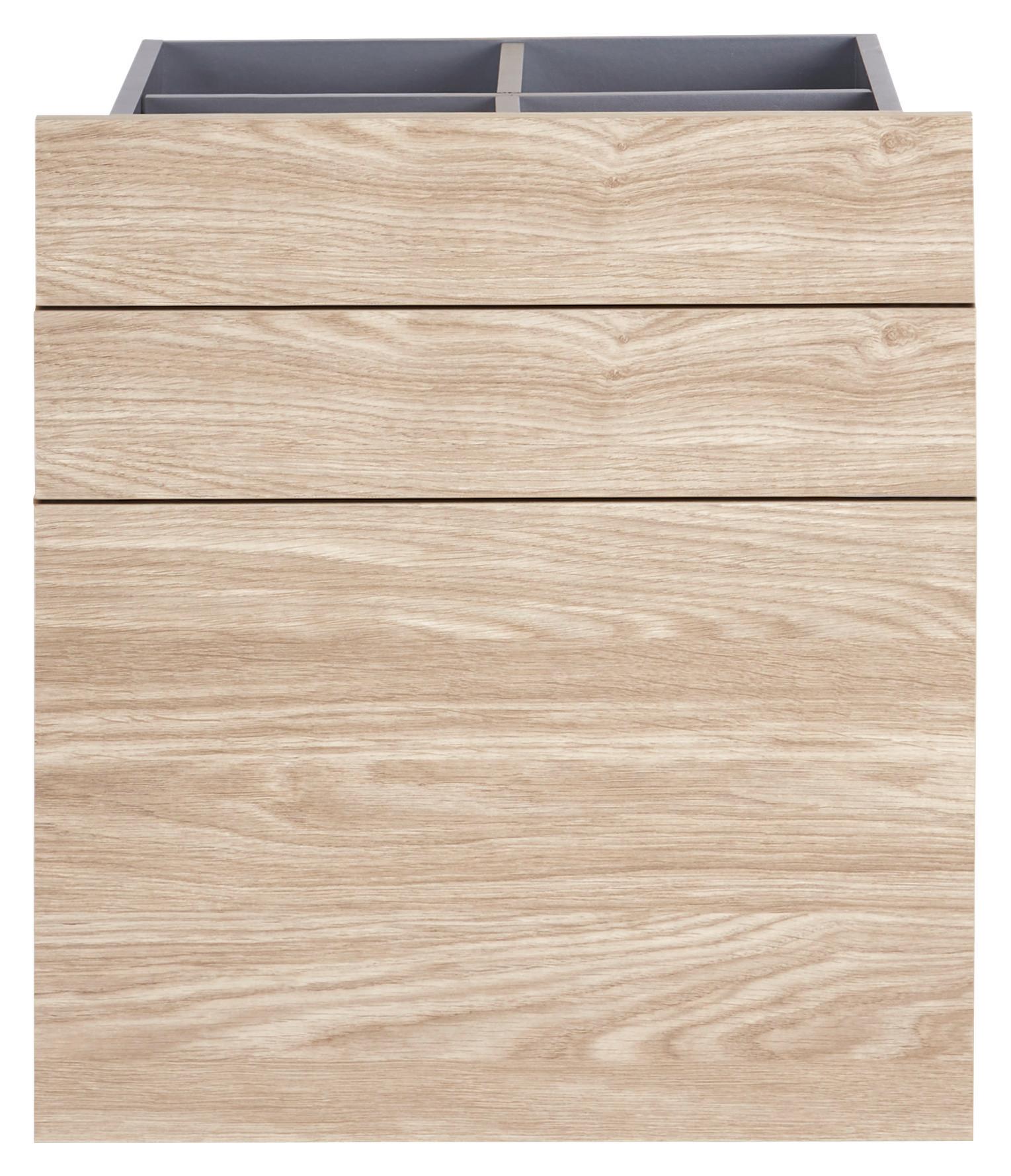 Schubladeneinsatz Unit Eiche B: 45,3 cm 3 Fächer - MODERN, Holzwerkstoff (45,3/50,3/47cm) - Ondega