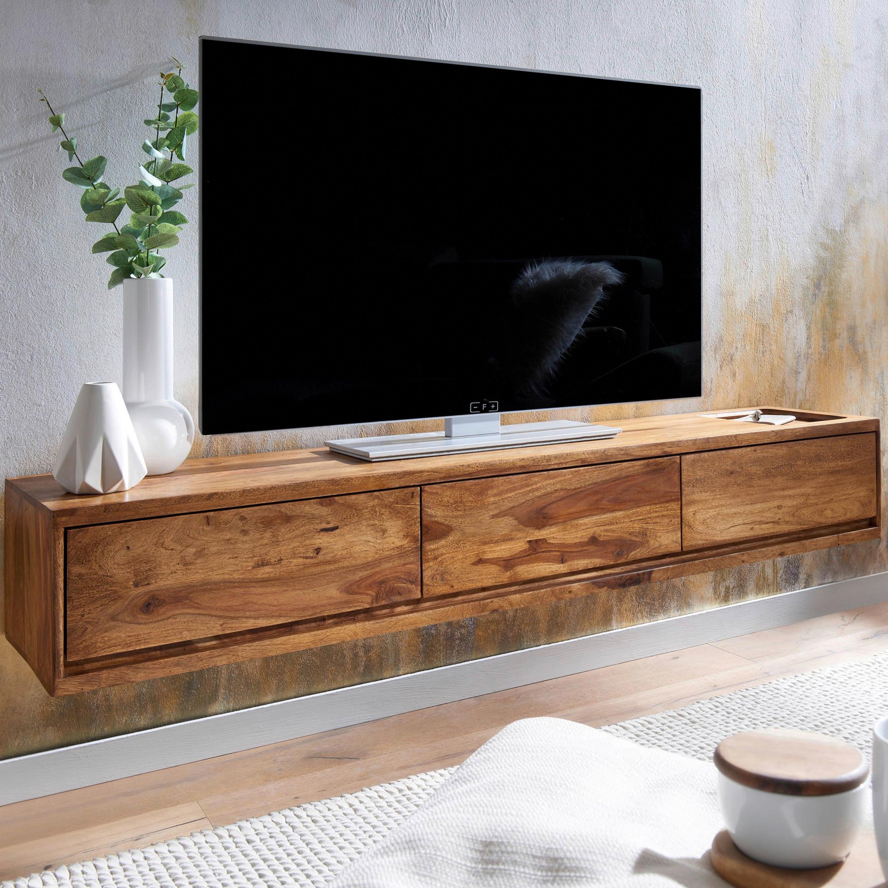 Lowboard Sheesham B: 160 cm Sheeshamfarben - Sheeshamfarben, Design, Holz (160/25/35cm) - MID.YOU