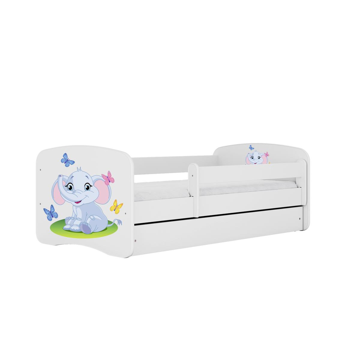 Kinder-/Juniorbett Babydreams Inkl. Matratze 80x160 - Birkefarben/Weiß, MODERN, Holz/Holzwerkstoff (80/160cm) - MID.YOU
