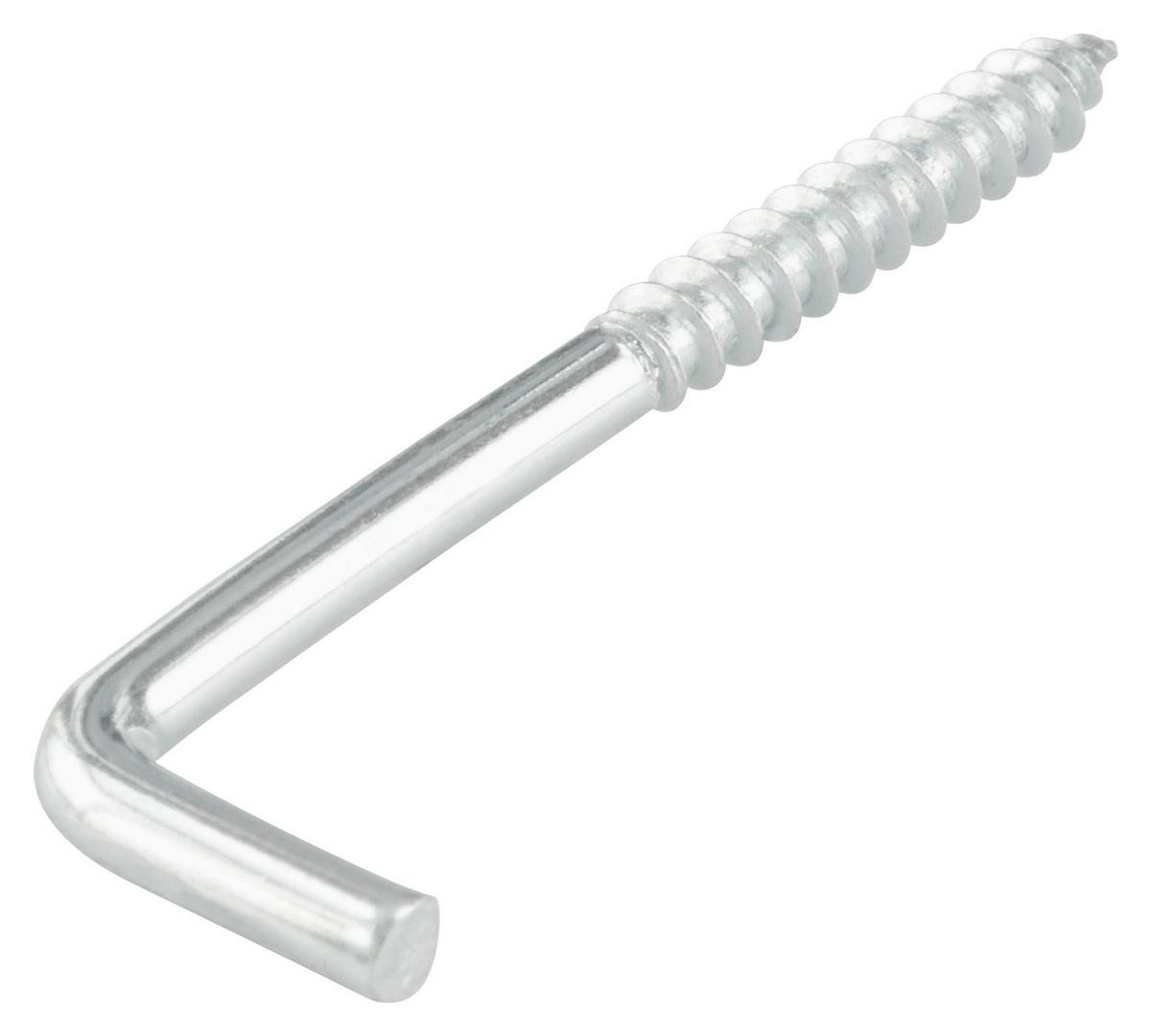 Schraubhaken Gerade Stahl L: 5 cm 5 Stk. In Box - Silberfarben, Metall (5cm) - Suki