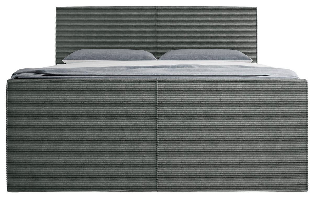 Boxspringbett Rodi Grau LF: 180x200 cm - Grau, MODERN, Textil (180/200cm) - Livetastic