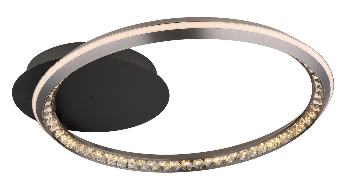 LED-Deckenleuchte 67329-30 Alaina - Opal/Grau, Design, Kunststoff/Metall (53/50/8cm) - Globo
