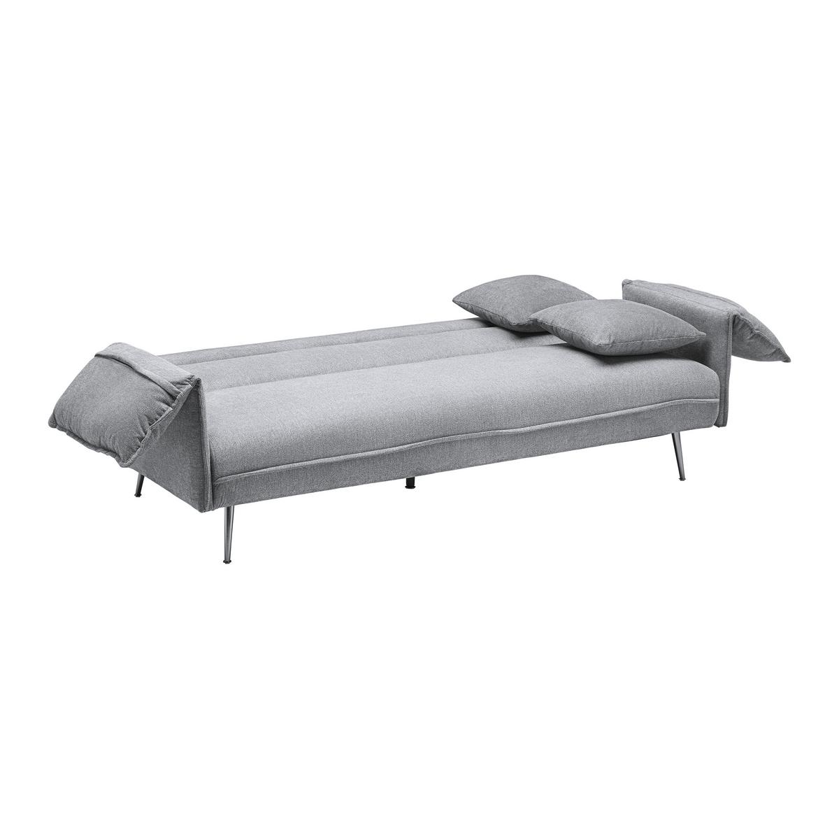 Rozkladacia pohovka LANA tmavá sivá - sivá/tmavosivá, Modern, kov/drevo (199/89/95cm) - P & B