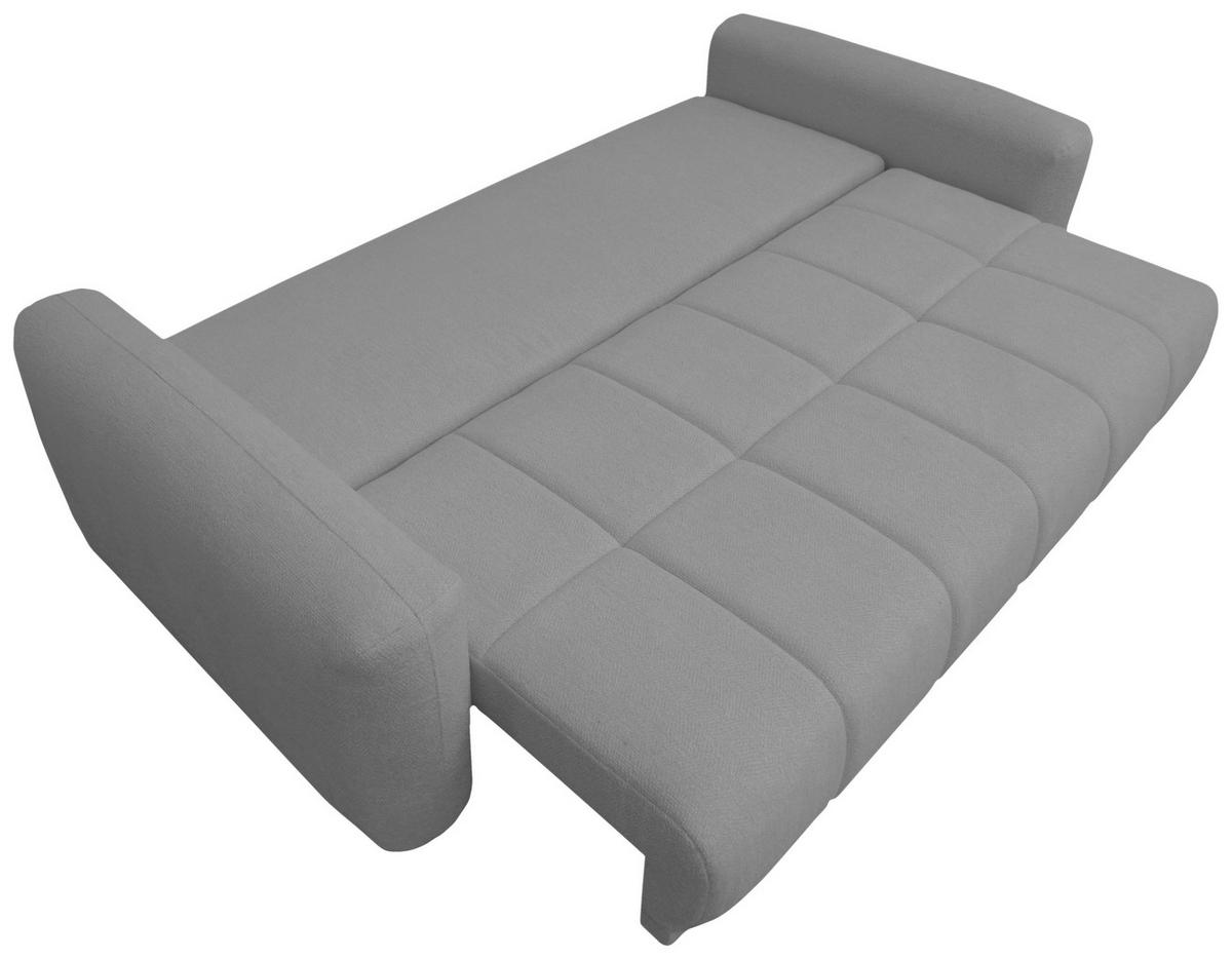 Schlafsofa Supra, Hellgrau B: 245 Cm - Hellgrau/Schwarz, Design, Holz/Textil (245/90/117cm) - MID.YOU