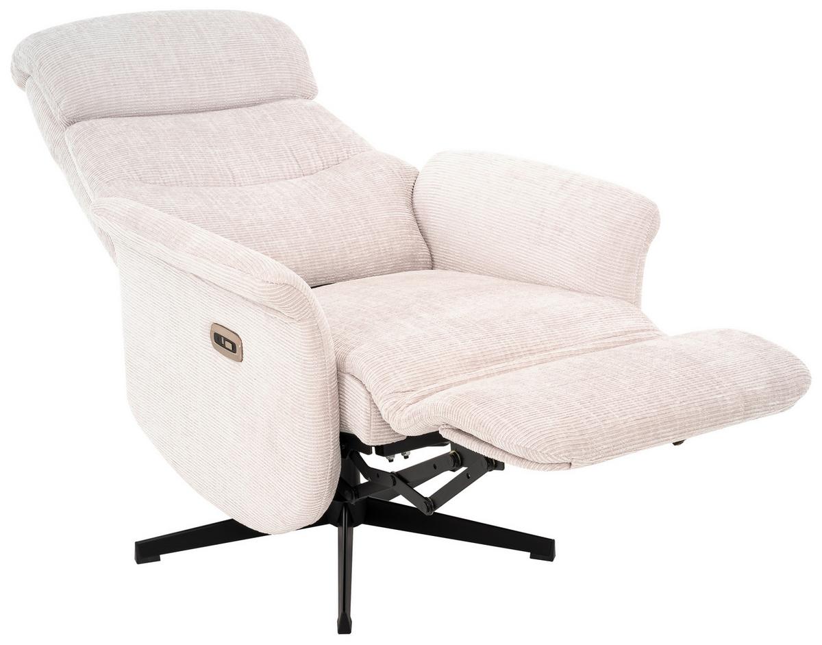 Relaxsessel Manila Chenille Silber, B: 73 Cm - Silberfarben/Schwarz, MODERN, Textil/Metall (73/113/89cm)