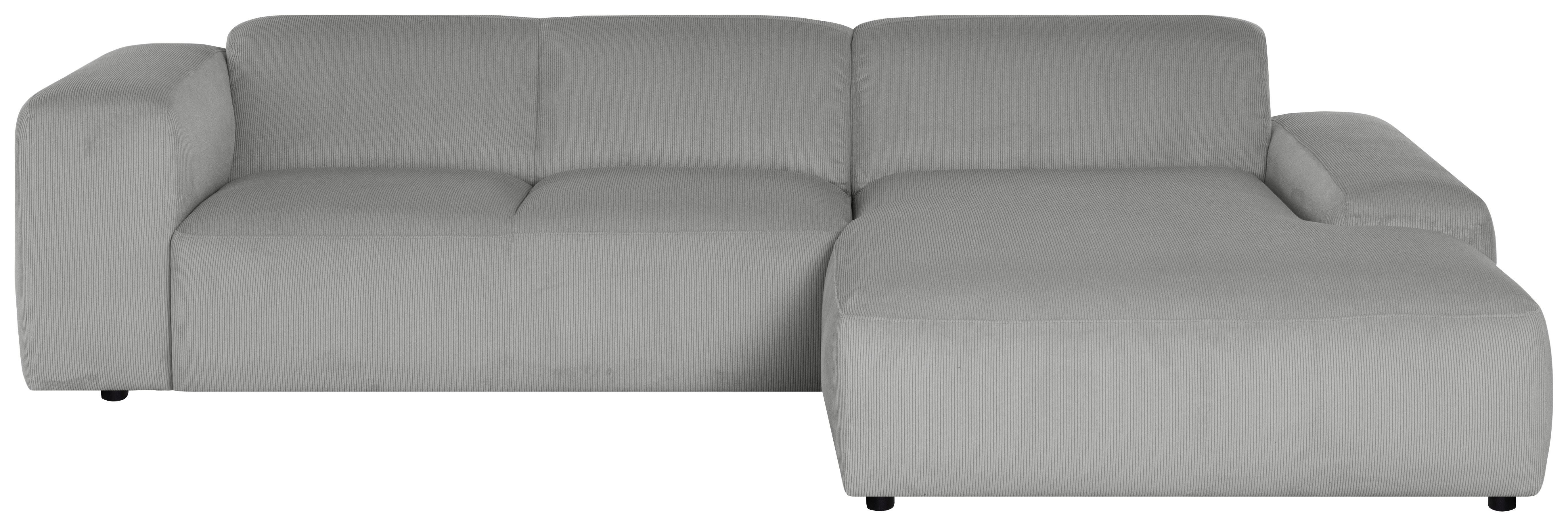 ECKSOFA Hannah Hellgrau 304x200 cm - Hellgrau/Schwarz, Design, Textil (304/200cm) - MID.YOU