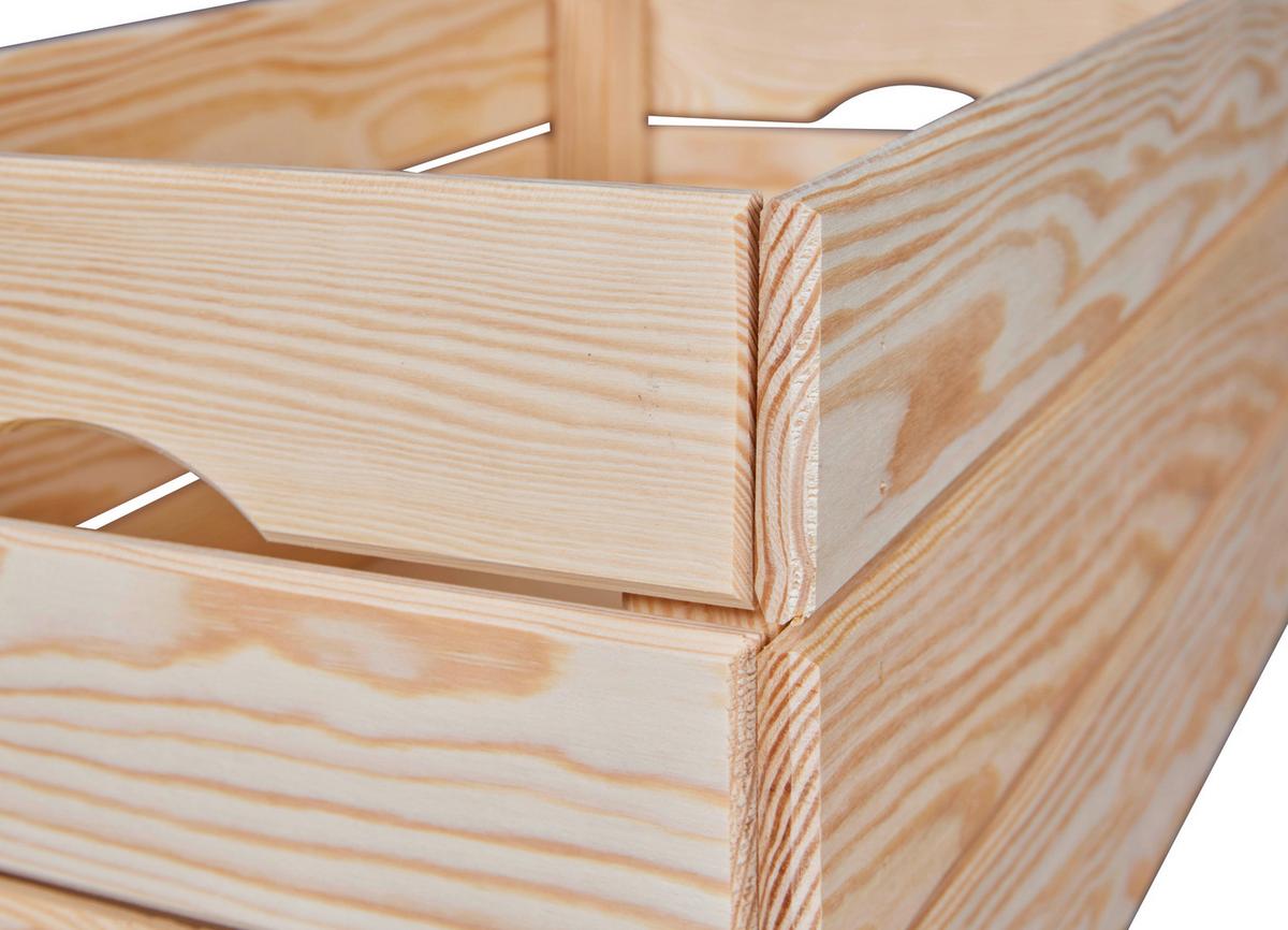 Dekokiste Valloni M - Naturfarben/Kieferfarben, Design, Holz (51/23/31cm) - Livetastic